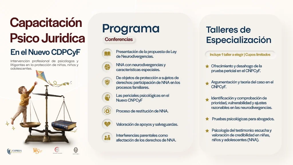 Temario de la Capacitación Psicojurídica en el Nuevo CNPCyF