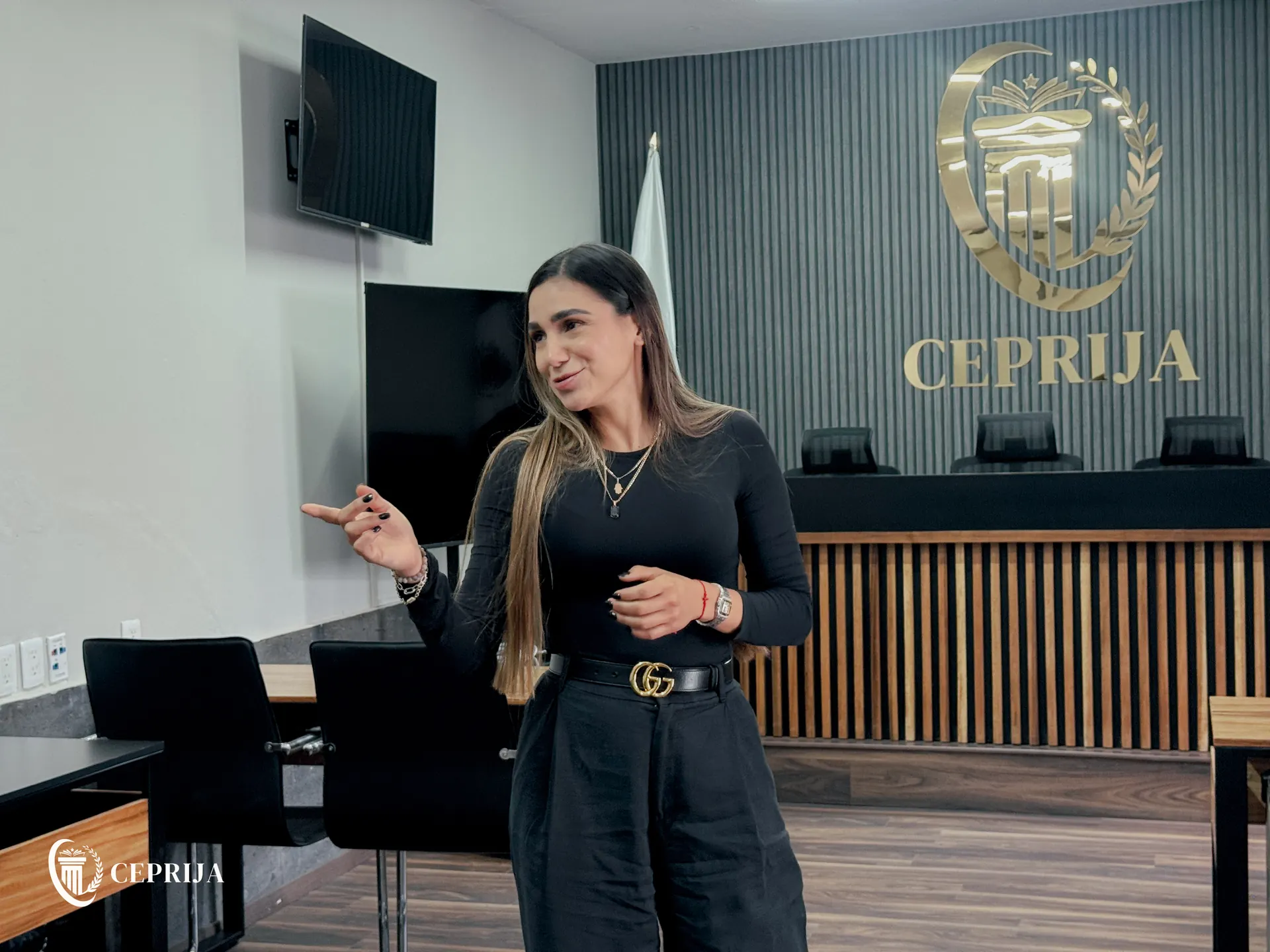 Carla Guzmán, Rectora del Instituto Nórdico Universitario, en CEPRIJA